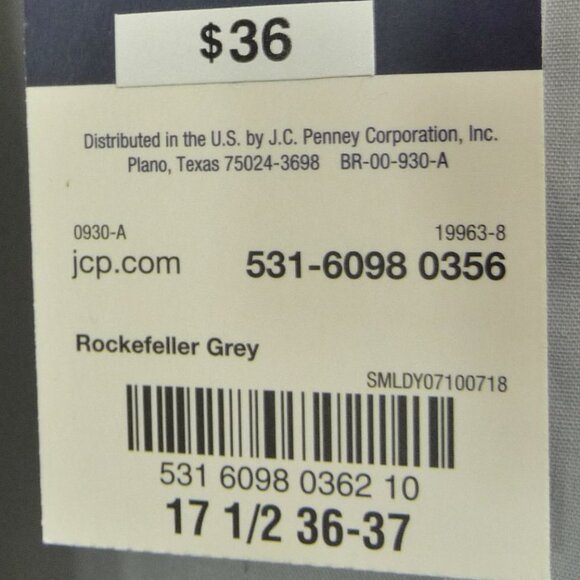 STAFFORD GRAY DRESS SHIRT SIZE 17 1/2 - Picture 5 of 8